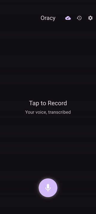 Demo: record audio, view transcript, browse history